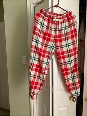 Old Navy Red White Green Plaid Flannel Lounge Pants